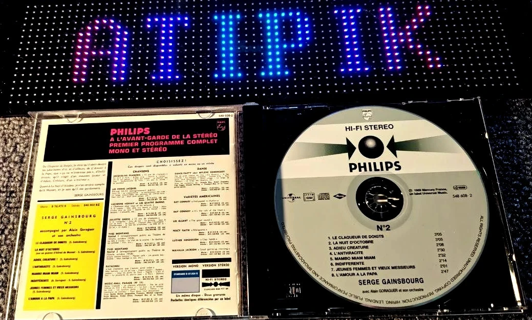 💿 Serge Gainsbourg N°2 Philips Cd Rare Vintage Incontournable 💿 – photo 3